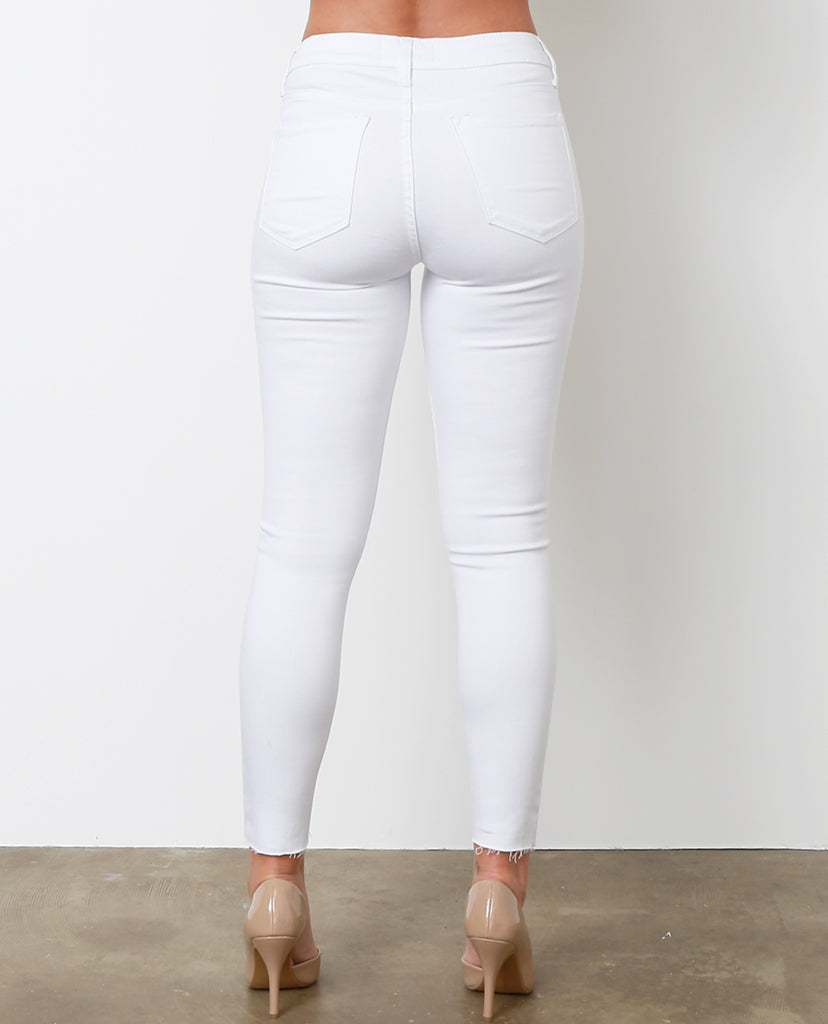 Bliss Skinny Jeans - White Denim