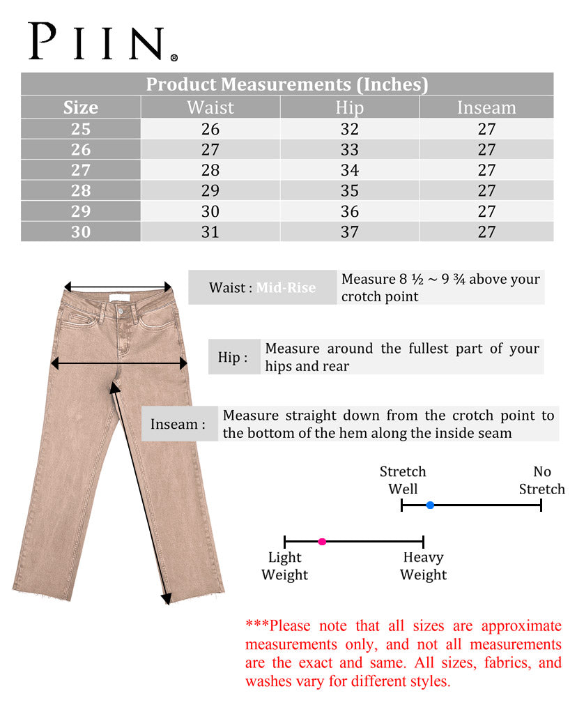 Comport Straight Jeans - Light Brown Denim