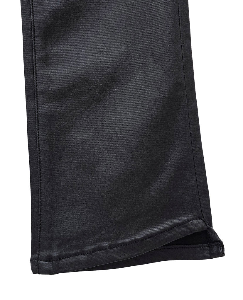 Beloved Coated Flare Jeans - Black Coated