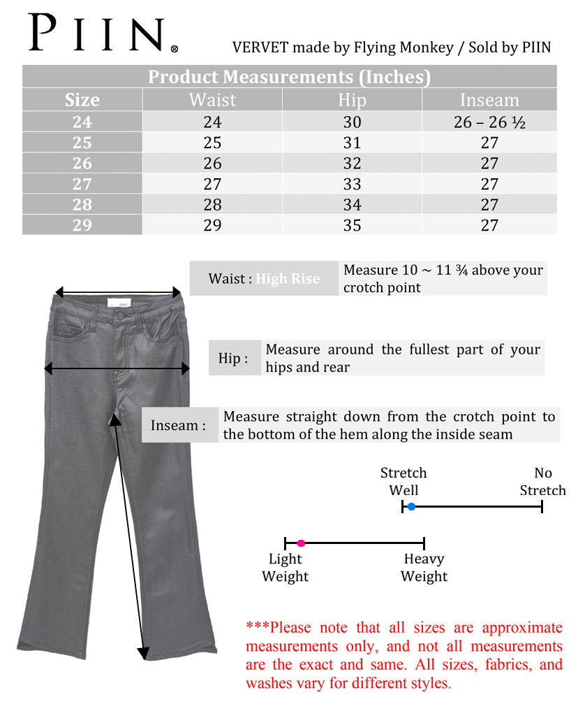 Beloved Coated Flare Jeans - Black Coated