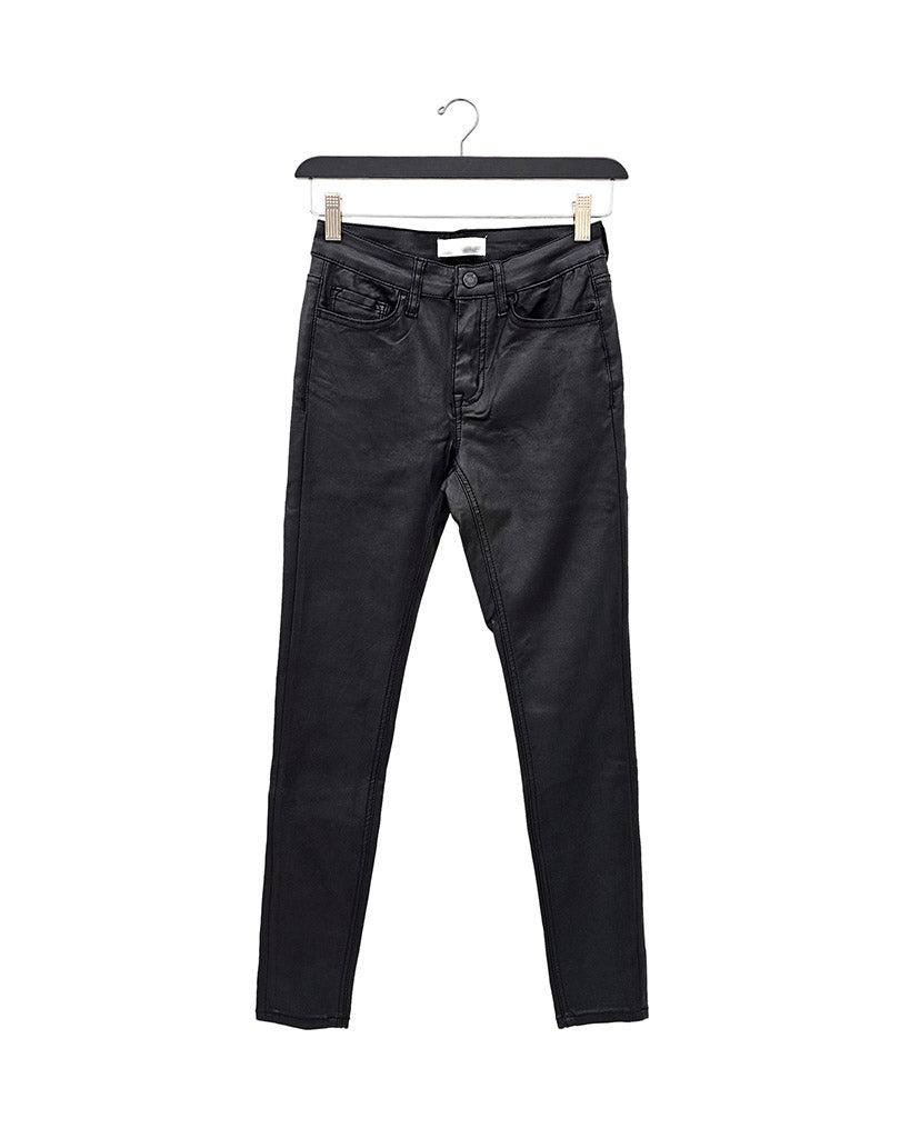 Top Rated Coated Skinny Jeans - Black Coated