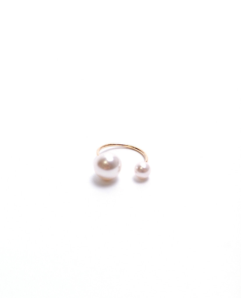Double Pearl Ring - Pearl/Gold - Piin | www.ShopPiin.com