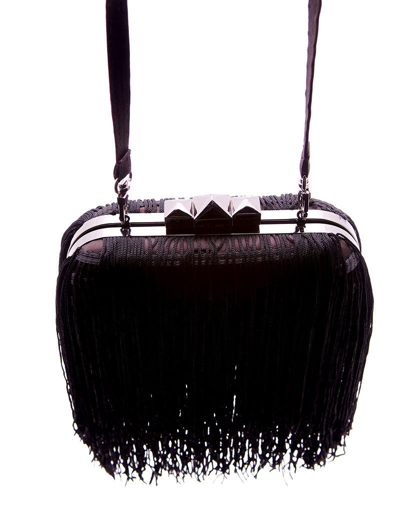 Fringe Clutch - Black - Piin | www.ShopPiin.com