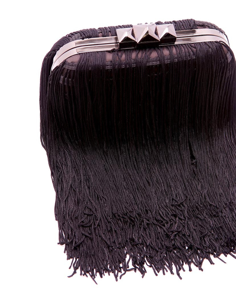 Fringe Clutch - Black - Piin | www.ShopPiin.com