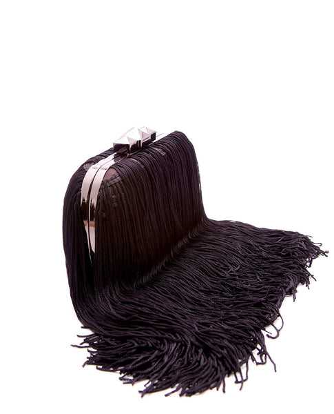 Fringe Clutch - Black - Piin | www.ShopPiin.com