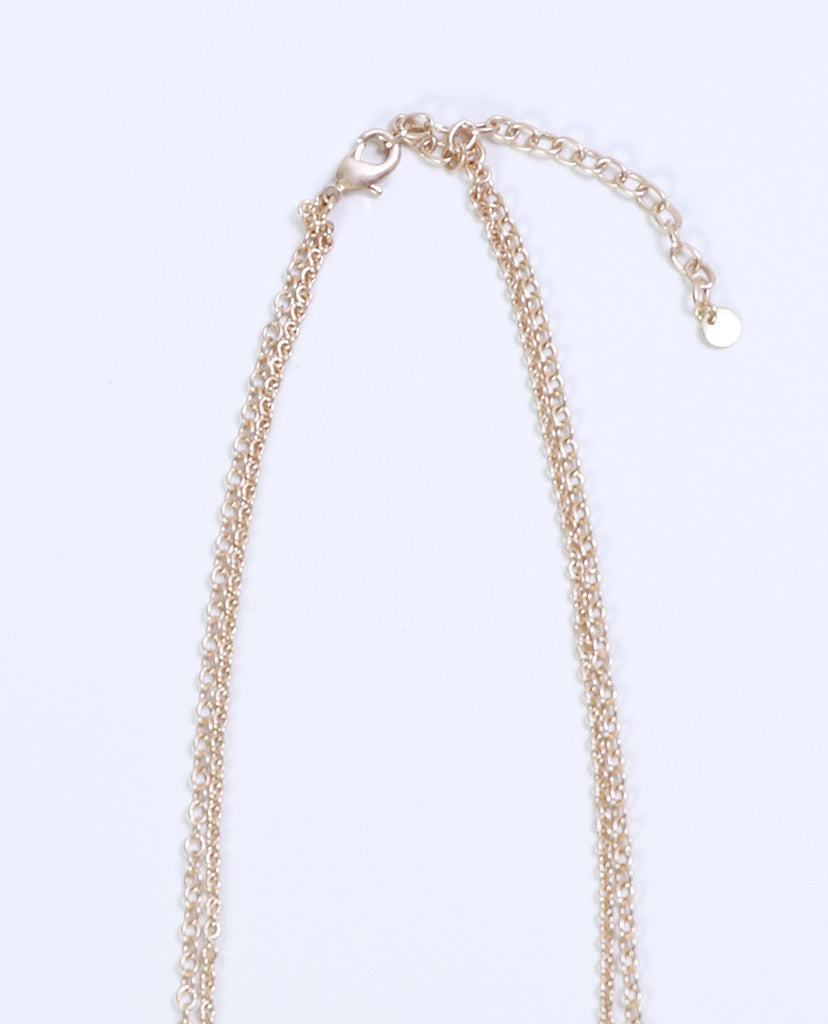 Soulmate Fringe Necklace - Gold/Gray - Piin | www.ShopPiin.com
