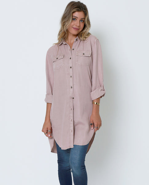 Kate’s Shirt-Dress - Blush - Piin | ShopPiin.com
