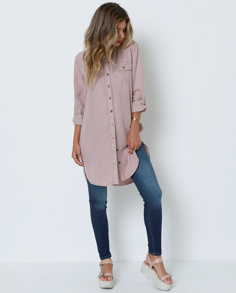 Kate’s Shirt-Dress - Blush - Piin | ShopPiin.com