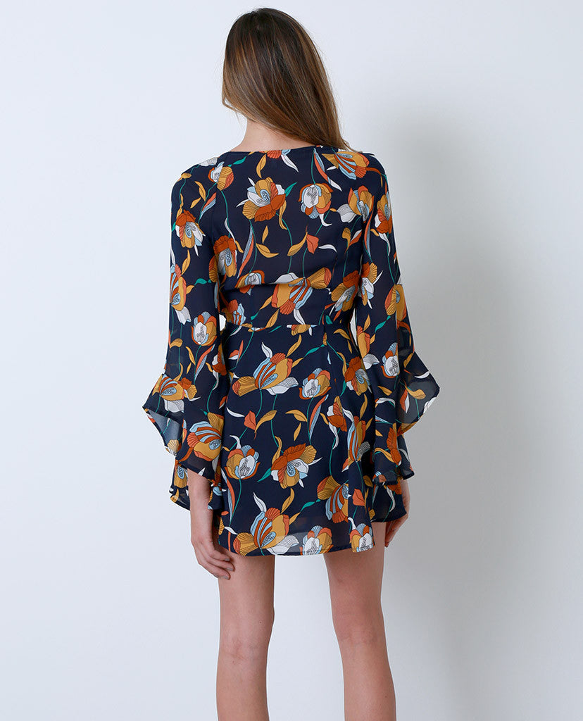 Dream Flowers Dress - Navy Floral Print - Piin | www.ShopPiin.com