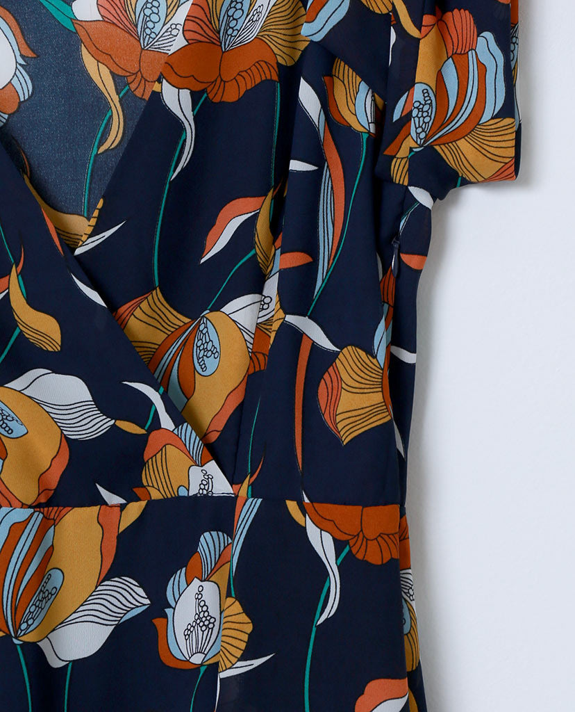 Dream Flowers Dress - Navy Floral Print - Piin | www.ShopPiin.com