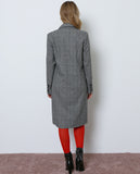 Introducing Plaid Long Coat - Black/White - Piin | ShopPiin.com