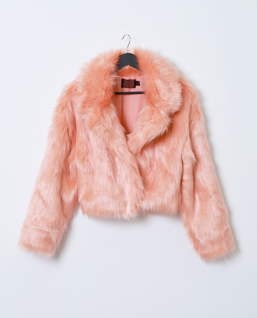 Flirty Femme Faux Fur Coat - Orange - Piin | www.ShopPiin.com