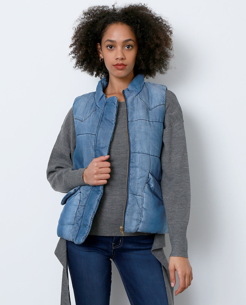 Back In Mind Denim Vest - Blue - Piin | ShopPiin.com