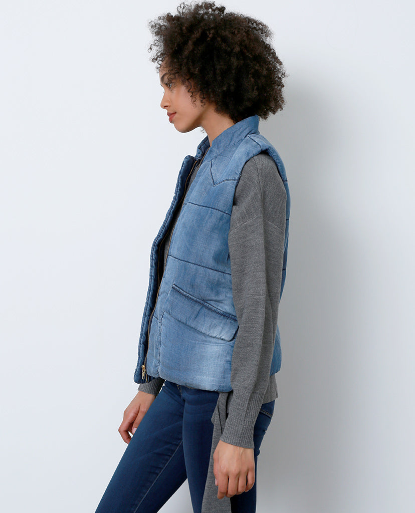 Back In Mind Denim Vest - Blue - Piin | ShopPiin.com