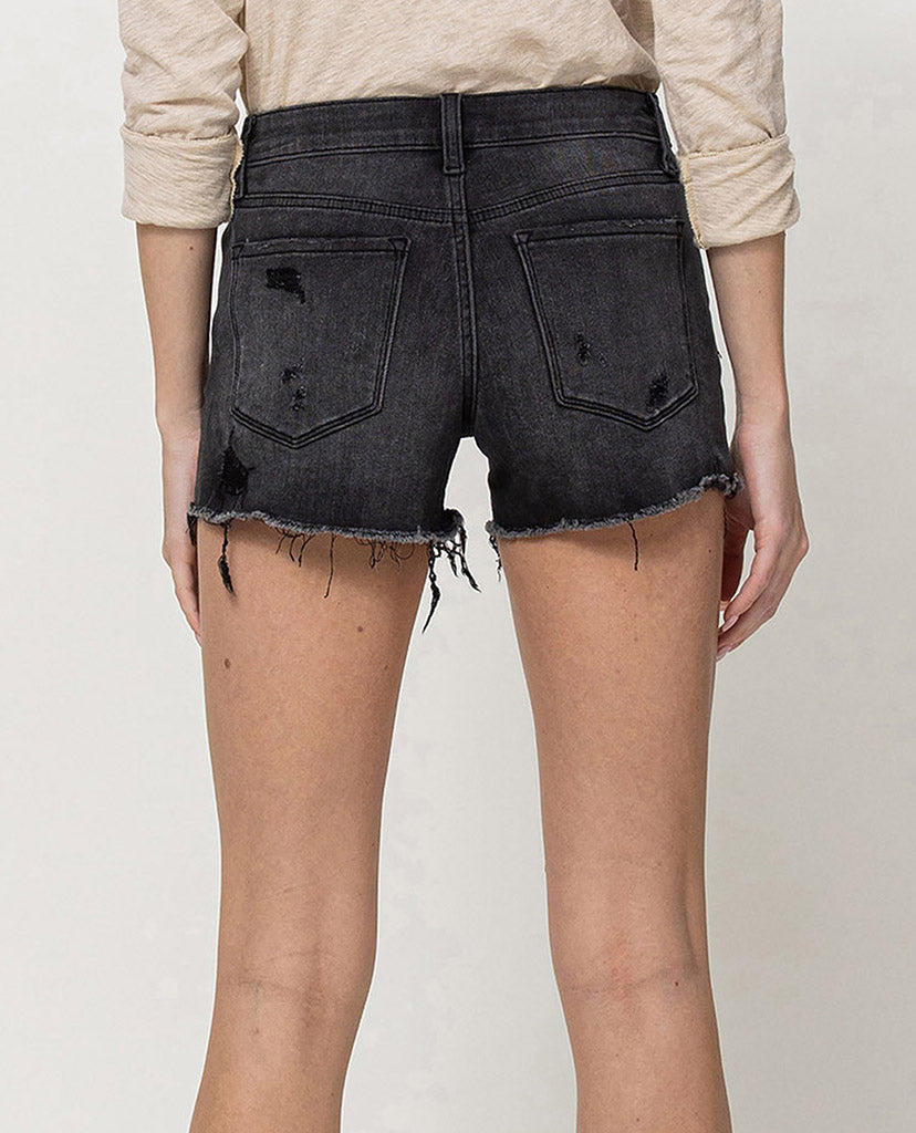 Charming Dark Gray Denim Shorts