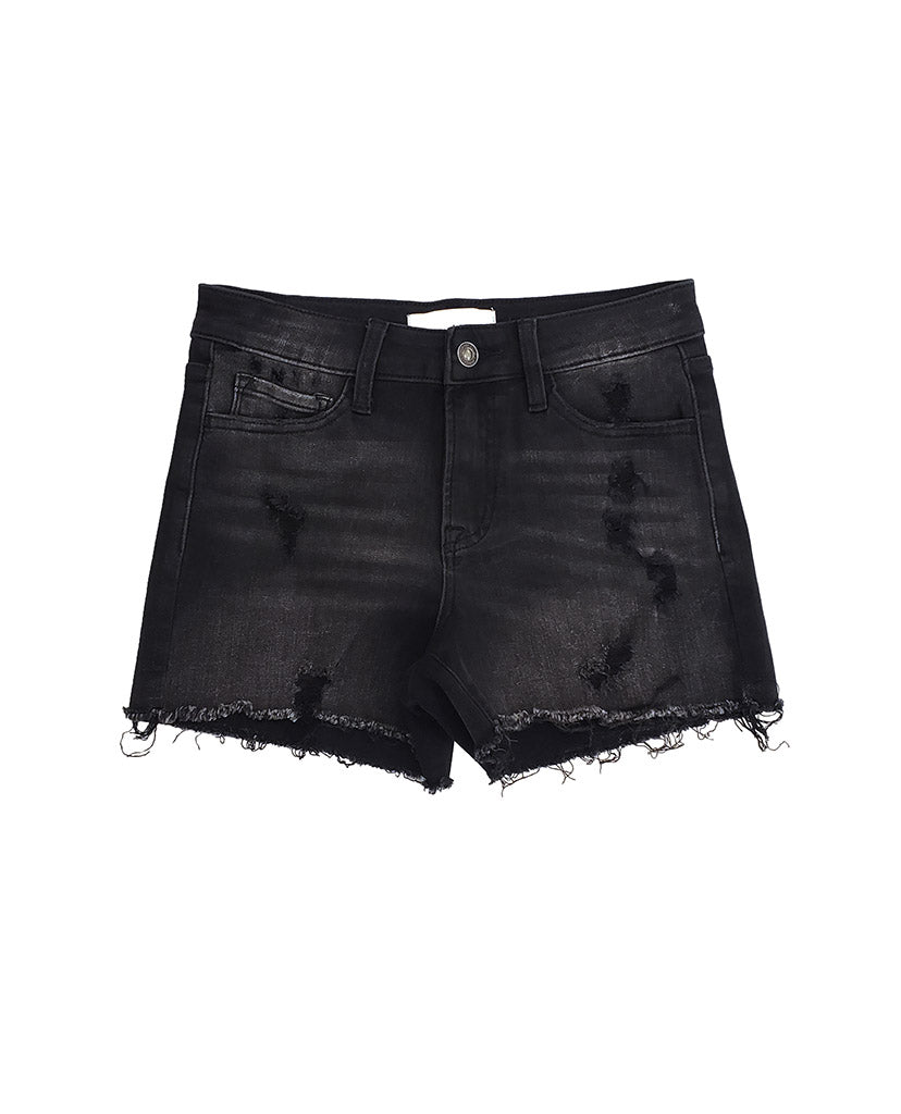 Charming Dark Gray Denim Shorts