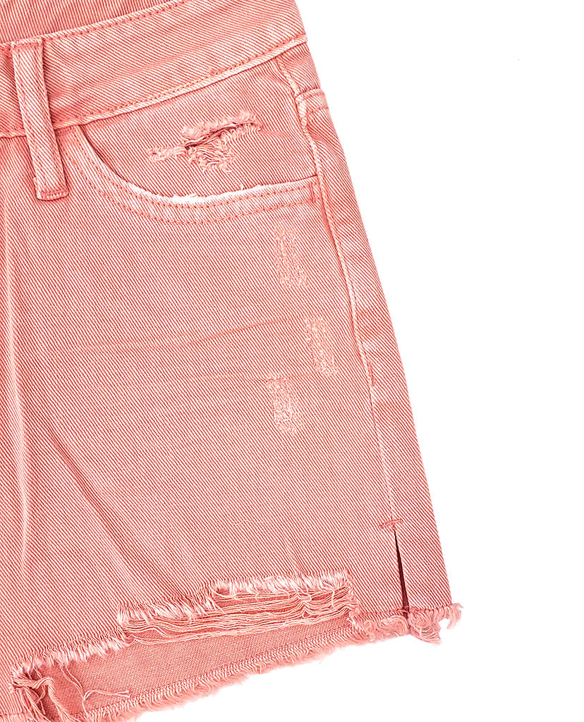 Sweet Pie Vintage Denim Shorts - Dust Pink
