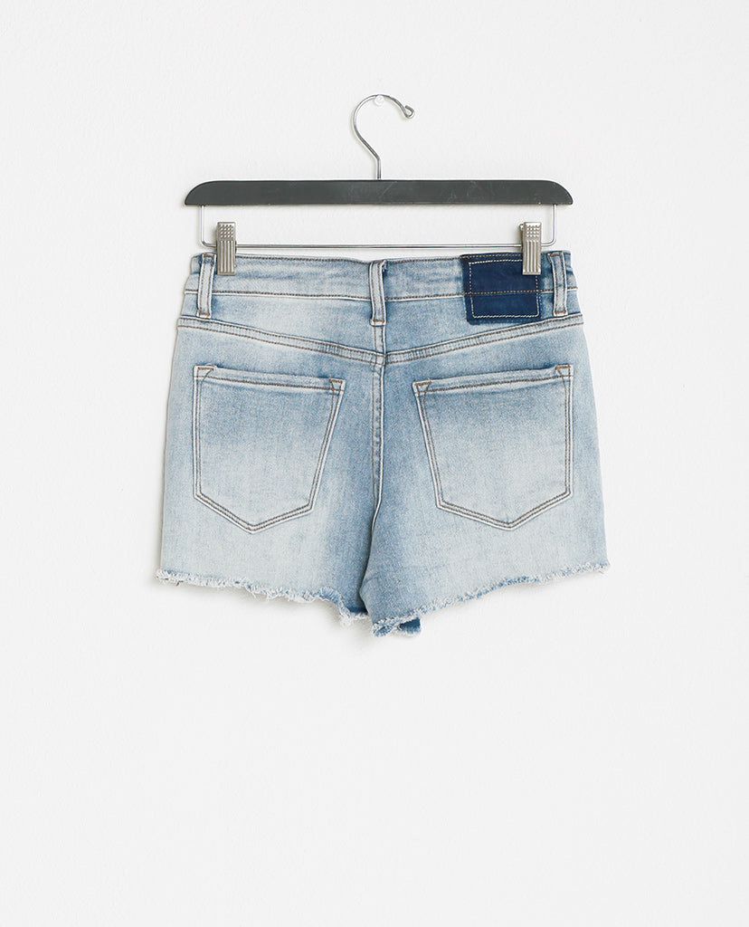 Uptown Denim Shorts - Light Blue