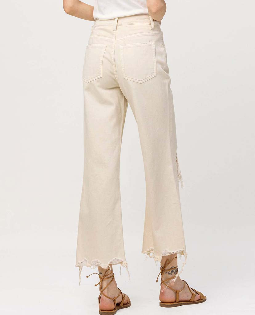 Music Festival Flare Jeans - Cream