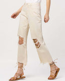 Music Festival Flare Jeans - Cream