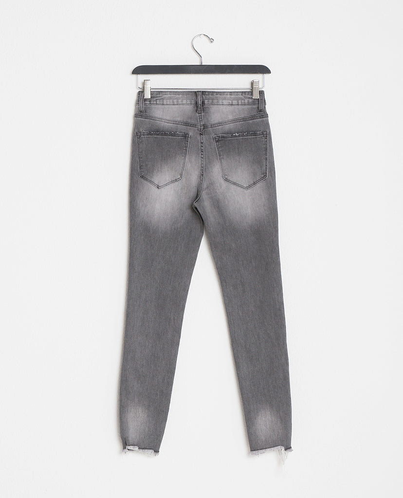 Gemma Gray Denim Skinny Jeans - Grey
