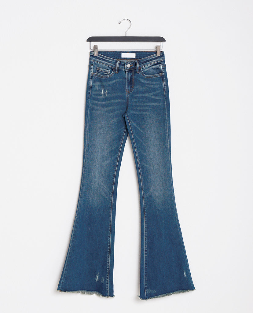 Luna Flare Jeans - Blue Wide