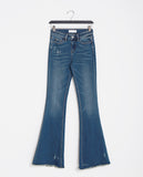 Luna Flare Jeans - Blue Wide