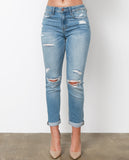 Vittoria’s Boyfriend Jeans - Blue Denim