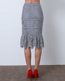 Lovely Vibes Lace Skirt - Gray - Piin | www.ShopPiin.com