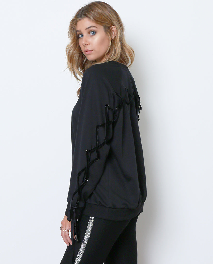Je T’Adore Sweatshirt - Black - Piin | ShopPiin.com