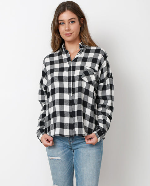 Tartan World Plaid Shirt - White/Black - Piin | www.ShopPiin.com