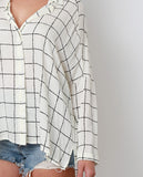 Game Of Rules Grid Shirt - Ivory - Piin | www.ShopPiin.com