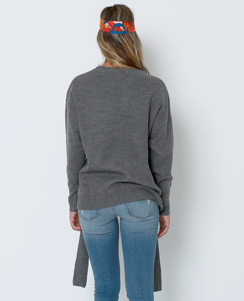 Peace Out Sweater - Gray - Piin | ShopPiin.com