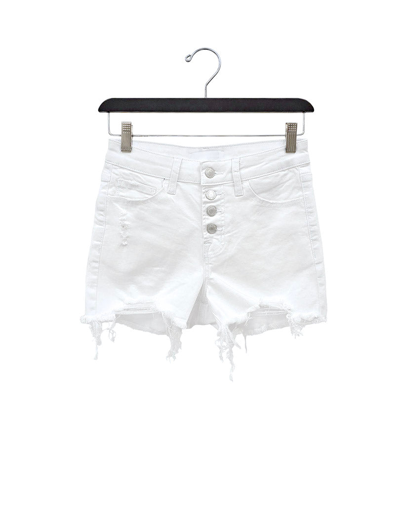 Explore The Season Denim Shorts - White