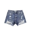 Catch The Breeze Denim Shorts -Blue