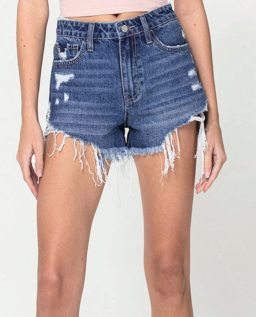 Catch The Breeze Denim Shorts -Blue