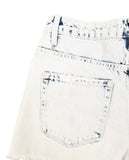 Swirling Clouds Denim Shorts - Light Blue