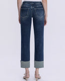 Eloise Cuffed Jeans - Dark Blue