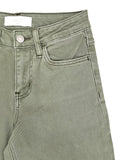 Circle Back Flare Jeans - Olive Denim