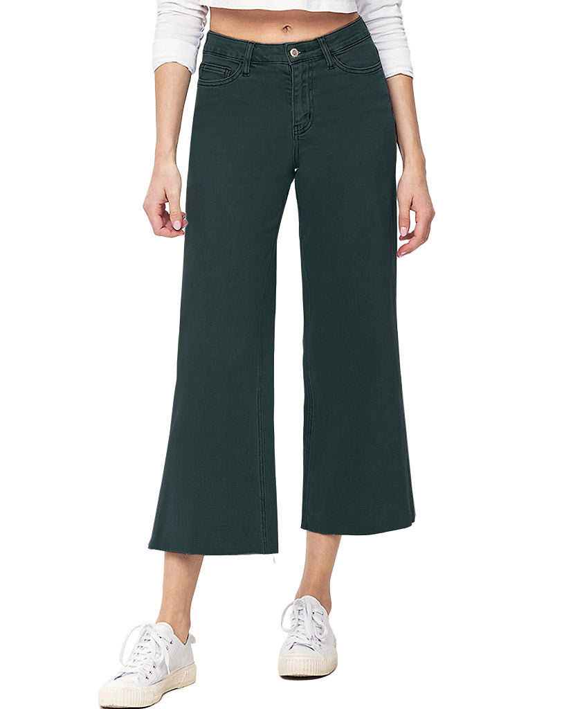 Circle Back Flare Jeans - Dark Green Denim – Piin