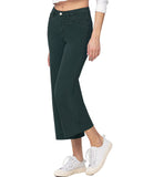 Circle Back Flare Jeans - Dark Green Denim