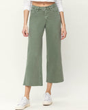 Circle Back Flare Jeans - Olive Denim