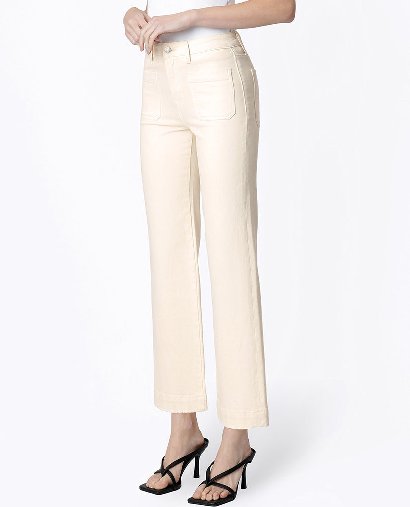 Luna Flare Jeans - Cream