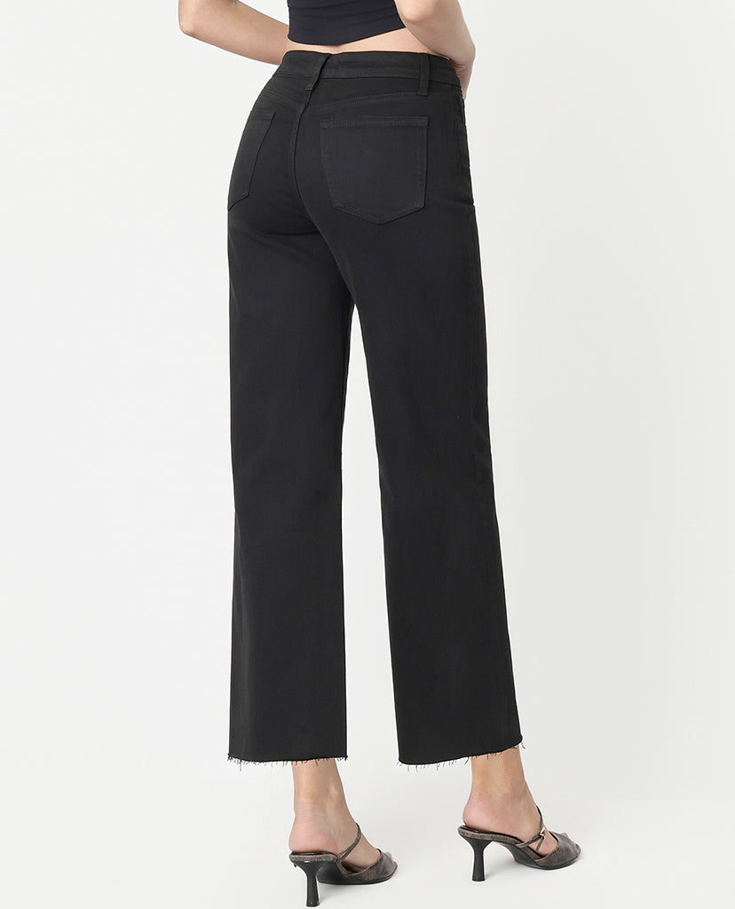 On The Go Flare Jeans  - Black Denim