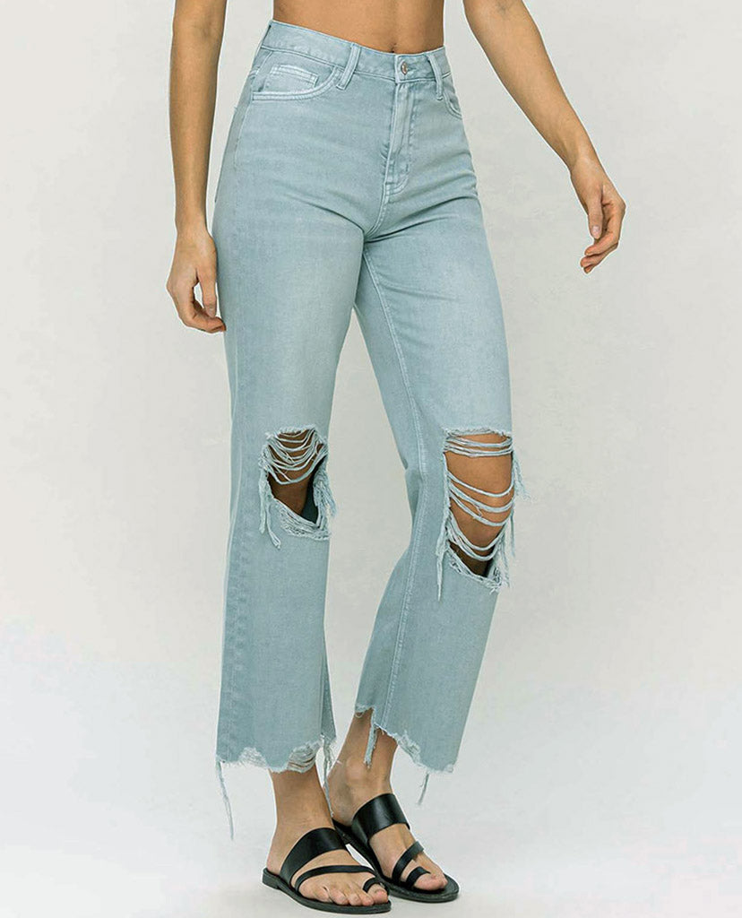 Music Festival Flare Jeans - Sage Blue