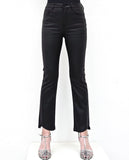 Beloved Coated Flare Jeans - Black Coated