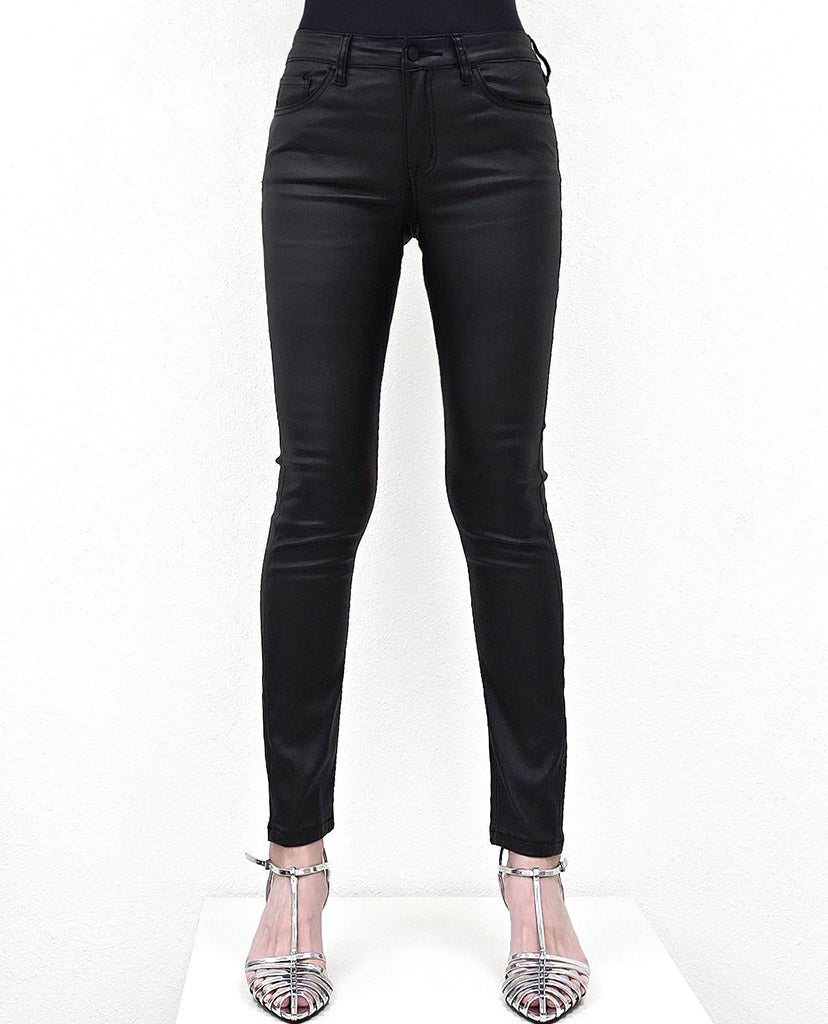 Top Rated Coated Skinny Jeans - Black Coated