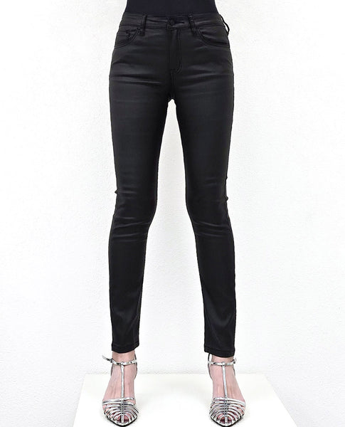 Top Rated Coated Skinny Jeans - Black Coated