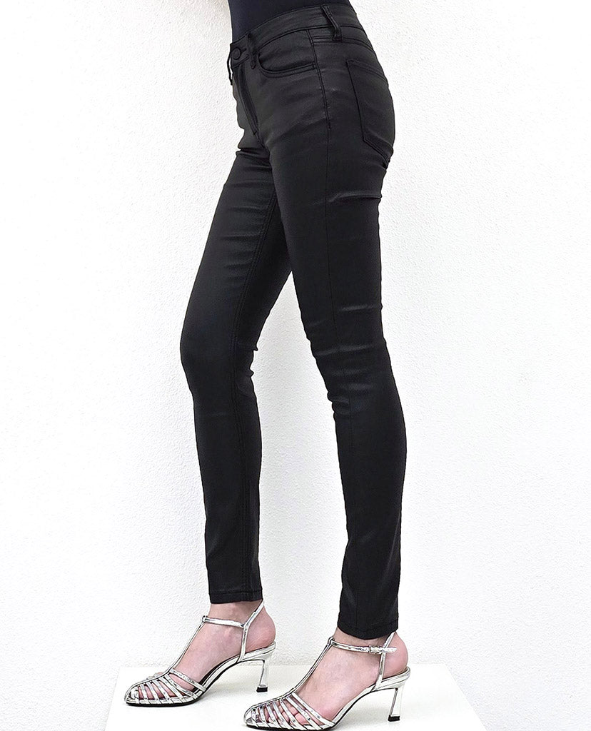 Top Rated Coated Skinny Jeans - Black Coated