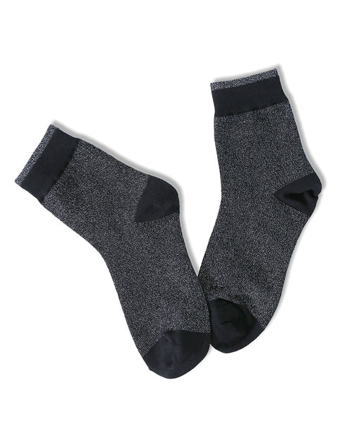 Universe Ankle Socks - Black Glittery - Piin | ShopPiin.com